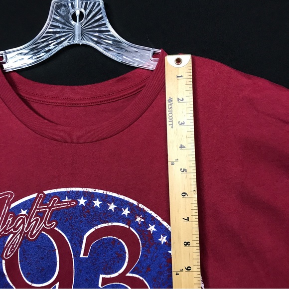 Grunt Style T-Shirt Flight 93 Burgundy Red XXL - Picture 8 of 10